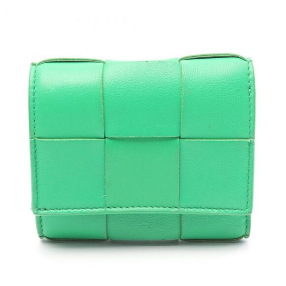 Bottega Veneta Cassette Zipper Wallet Maxi Intrecciato Tri-fold Leather Wome...